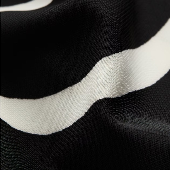 H&M Black and White Slip Midi Dress with Spaghetti Straps - Picture 2 of 2